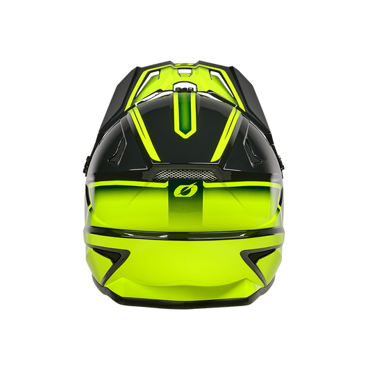 Oneal SONUS Slick gray/neon yellow kerékpáros fullface sisak hátulja - Botos Motors