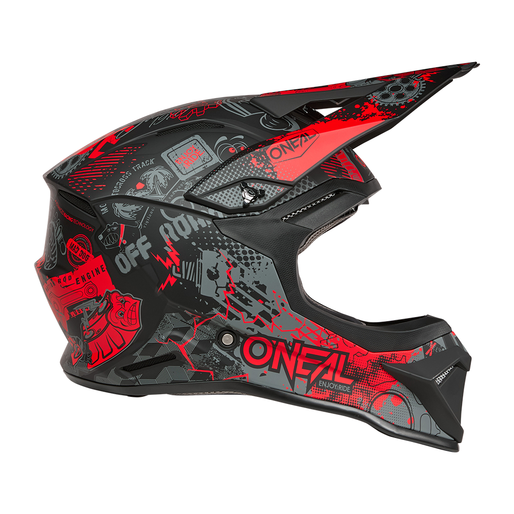 Oneal 1SRS vibrant black/red - Botos Motors