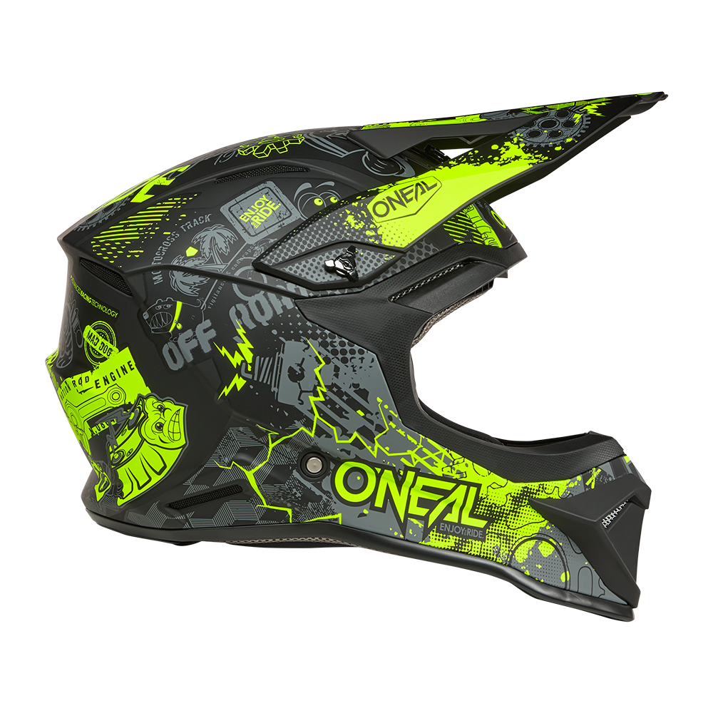 Oneal 1SRS vibrant black/neon yellow - Botos Motors