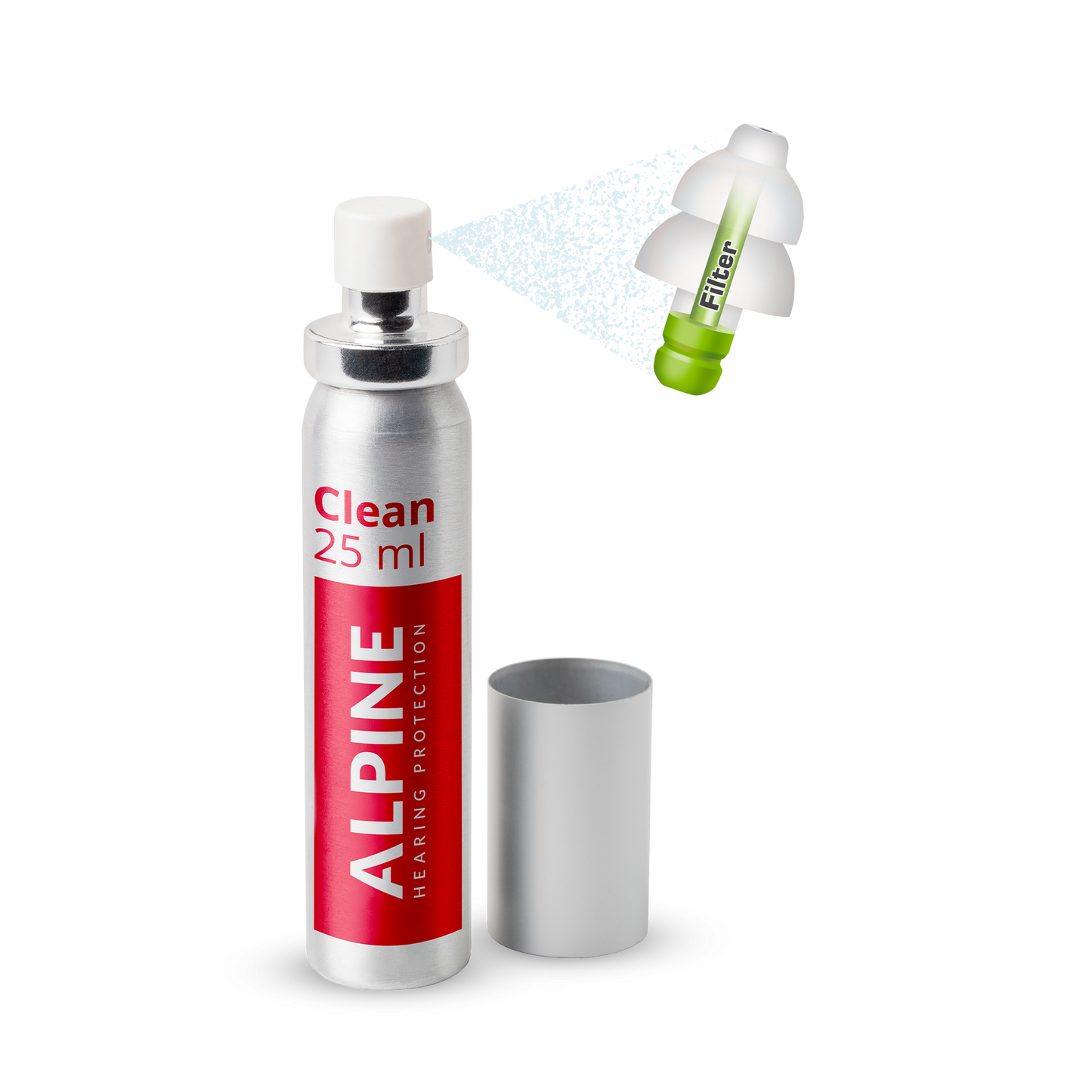 Alpine clean füldugó tísztító folyadék 25ml