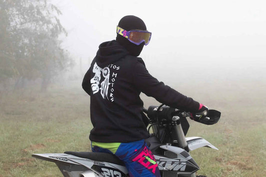 Fekete Botos Motors Tuning pulóver