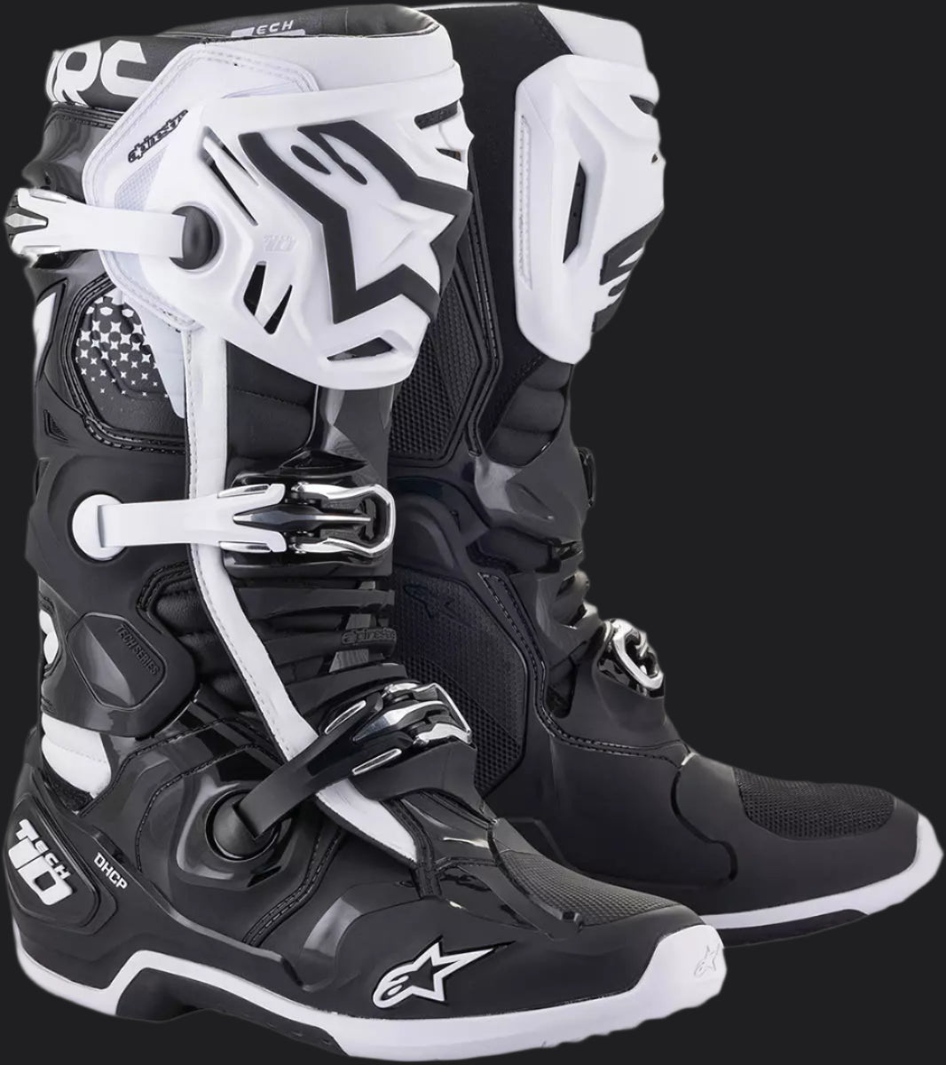 Alpinestars Tech 10 fekete-fehér - Botos Motors Tuning