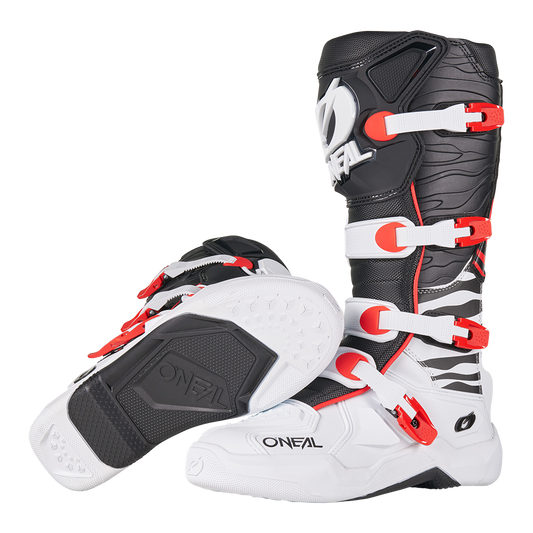 Oneal 3srs mx-cross csizma zebra black/white/red