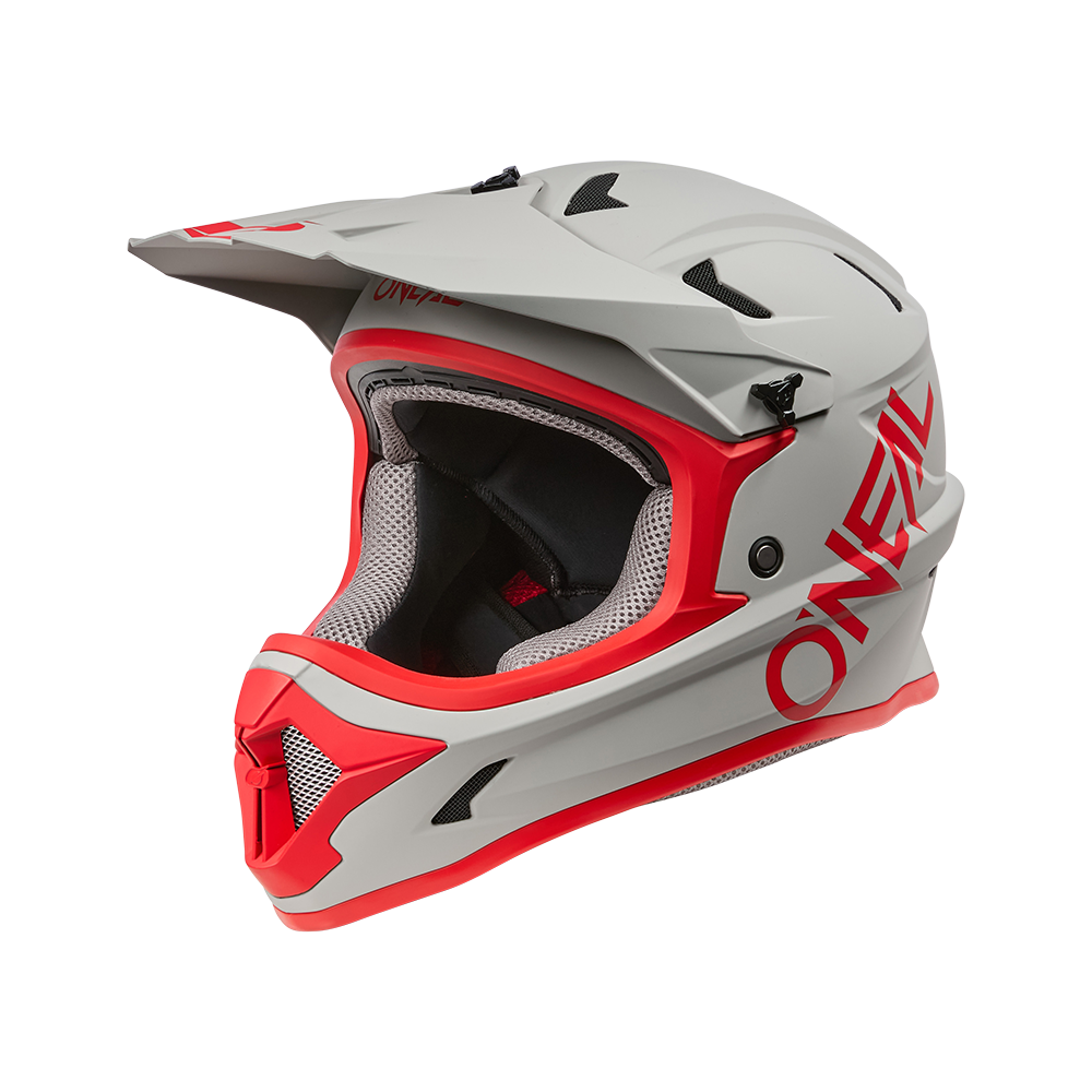 Oneal SONUS Solid gray/red kerékpáros fullface sisak - Botos Motors