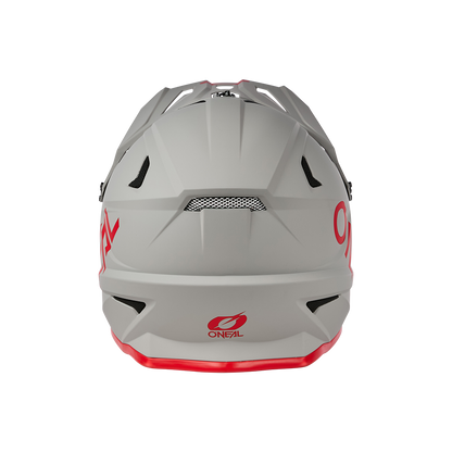 Oneal SONUS Solid gray/red kerékpáros fullface sisak hátulja - Botos Motors