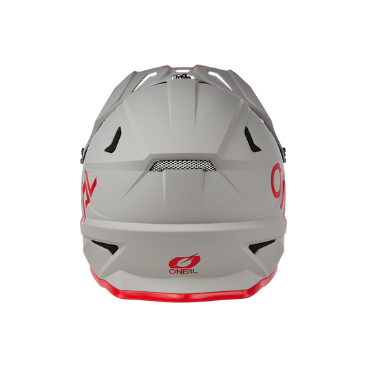 Oneal SONUS Solid gray/red kerékpáros fullface sisak hátulja - Botos Motors