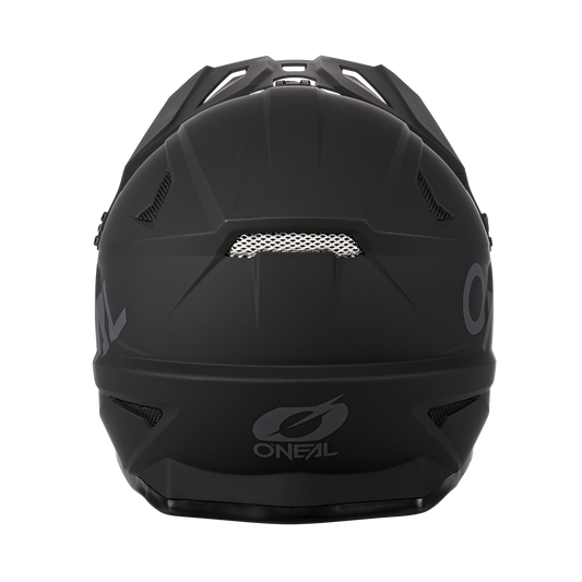 Oneal SONUS Solid black gyerek kerékpáros fullface sisak hátulja - Botos Motors
