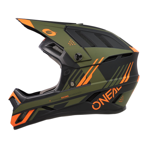 Oneal backflip strike black/orange/olive kerékpáros fullface sisak