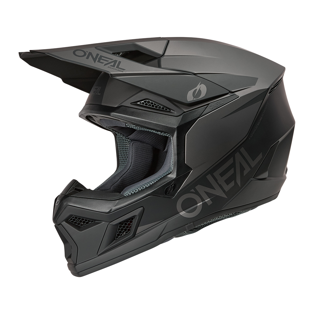 Oneal 3SRS solid black/gray - Botos Motors