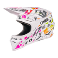 Oneal 1SRS Stixx white/multi bukósisak gyerek méret