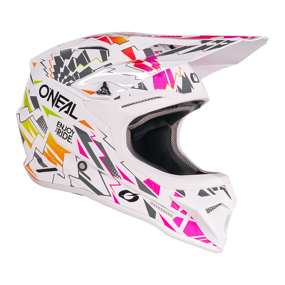 Oneal 1SRS Stixx white/multi gyerek bukósisak - Botos Motors