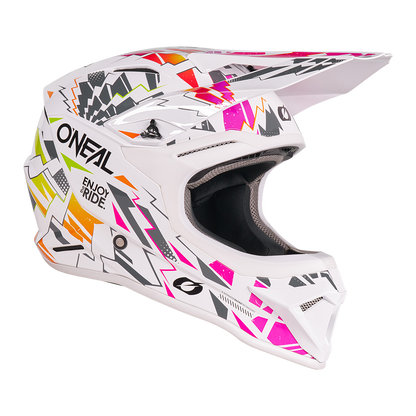 Oneal 1SRS Stixx white/multi gyerek bukósisak - Botos Motors