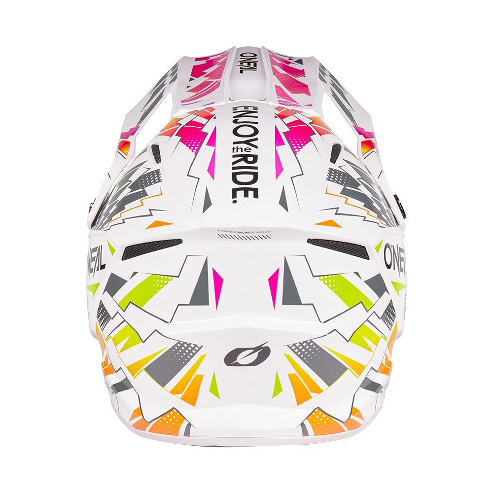 Oneal 1SRS Stixx white/multi gyerek bukósisak hátulja