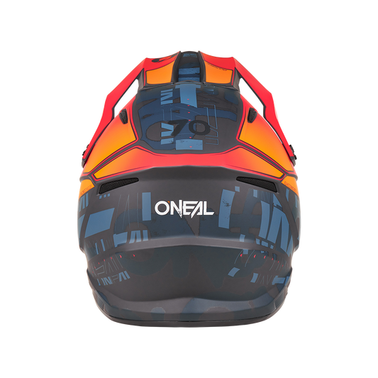 Oneal 1SRS Voltixx black/orange bukósisak hátulja - Botos Motors