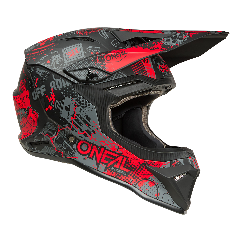 Oneal 1SRS Vibrant black/red bukósisak - Botos Motors