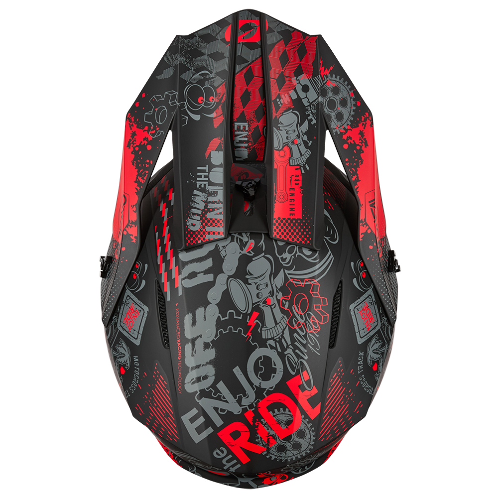 Oneal 1SRS Vibrant black/red bukósisak - Botos Motors