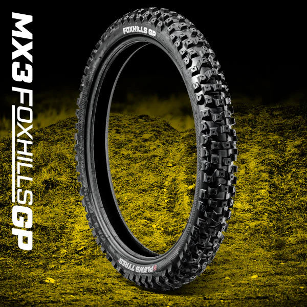 Plews Tyres MX3 FOXHILLS GP első (kemény talajra) több méret 12'tól-21'-ig Plews tyres