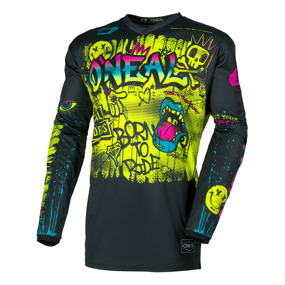 Oneal ELEMENT Rancid black/neon yellow gyerek mez