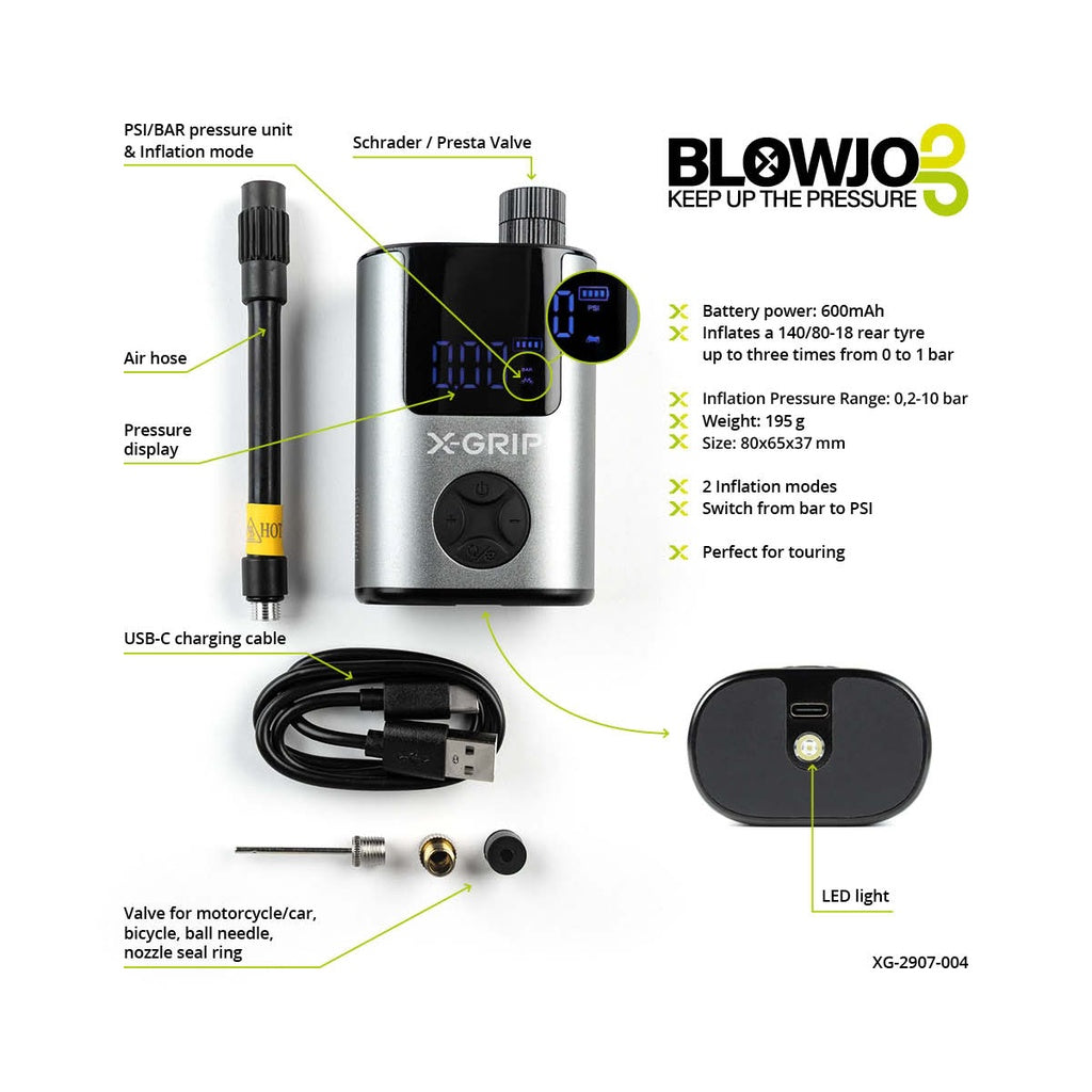 X-GRIP Blowjob - mini akkumulátoros kompresszor - Botos Motors Tuning
