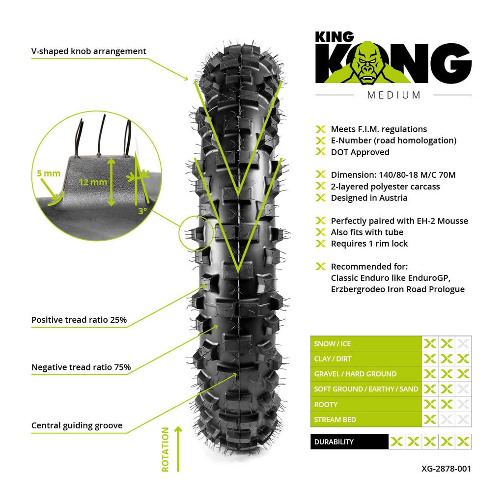 X-GRIP King Kong 140/80-18  (2 keménység)