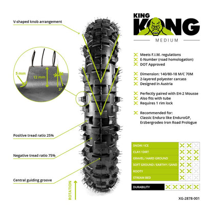 X-GRIP King Kong 140/80-18  (2 keménység)