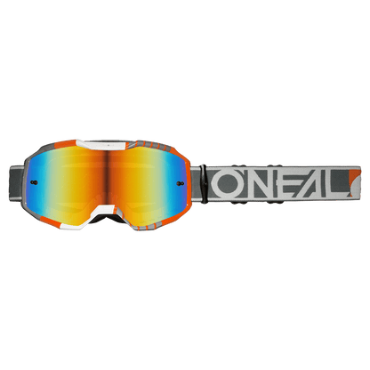 Oneal B10 Duplex white/gray/orange - radium red lencse - Botos Motors Tuning