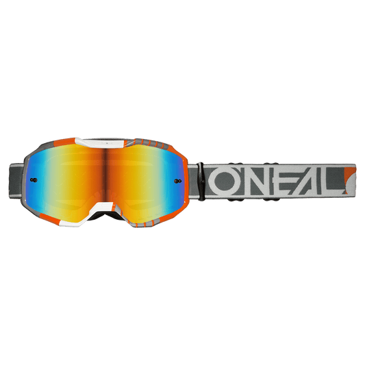 Oneal B10 Duplex white/gray/orange - radium red lencse - Botos Motors Tuning