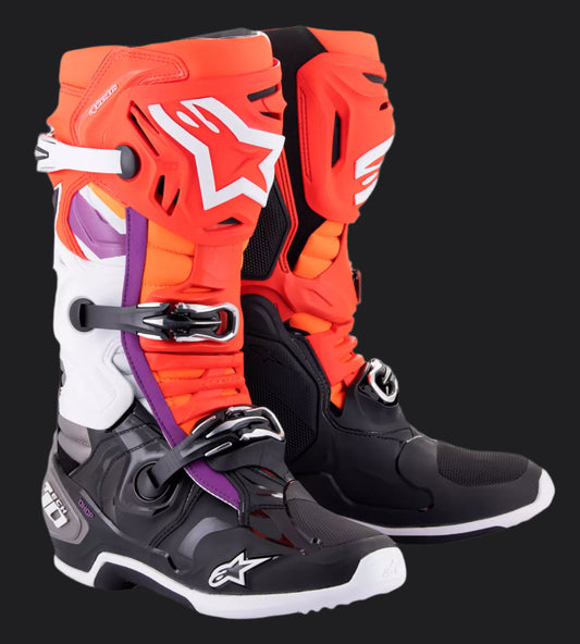 Alpinestars Tech 10 fekete-piros-fehér - Botos Motors Tuning