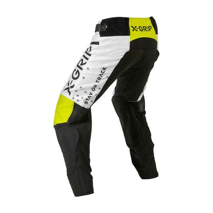 X-GRIP Tungsten white/acid-yellow nadrág - Botos Motors