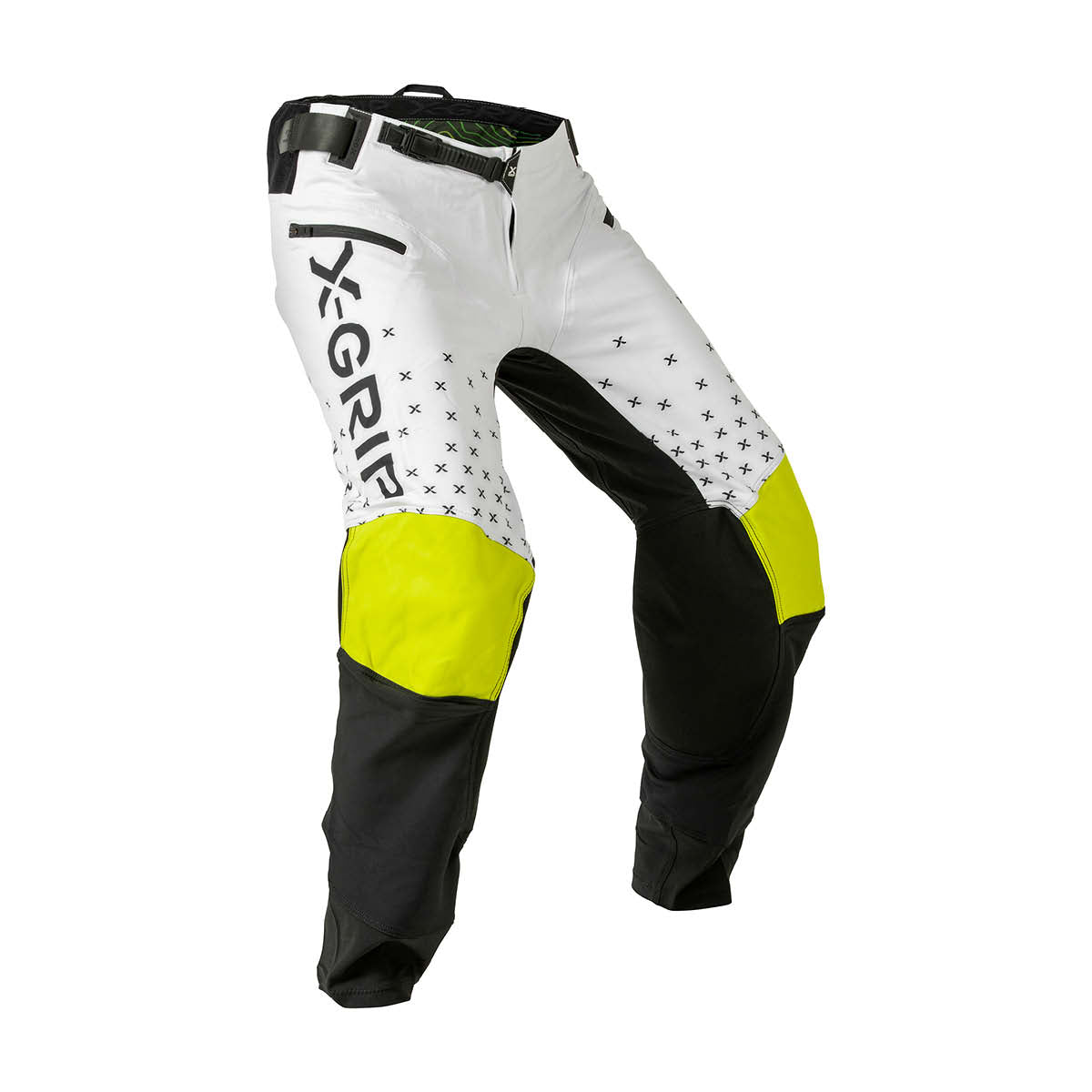 X-GRIP Tungsten white/acid-yellow nadrág - Botos Motors