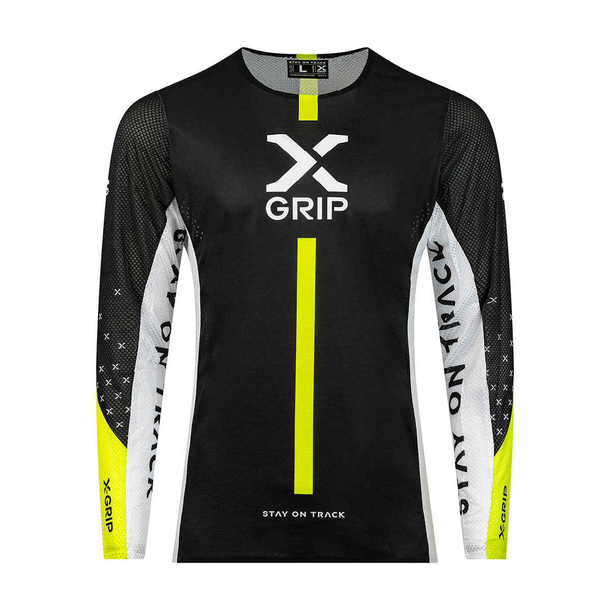 X-GRIP Tungsten black/acid-yellow mez - Botos Motors