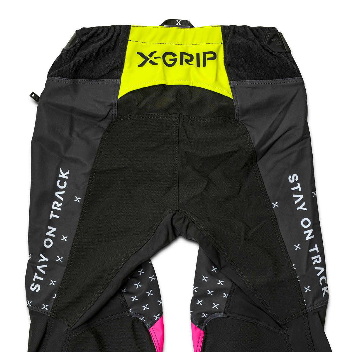 X-GRIP Tungsten black/pink nadrág hátulja - Botos Motors
