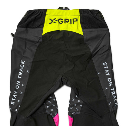 X-GRIP Tungsten black/pink nadrág hátulja - Botos Motors