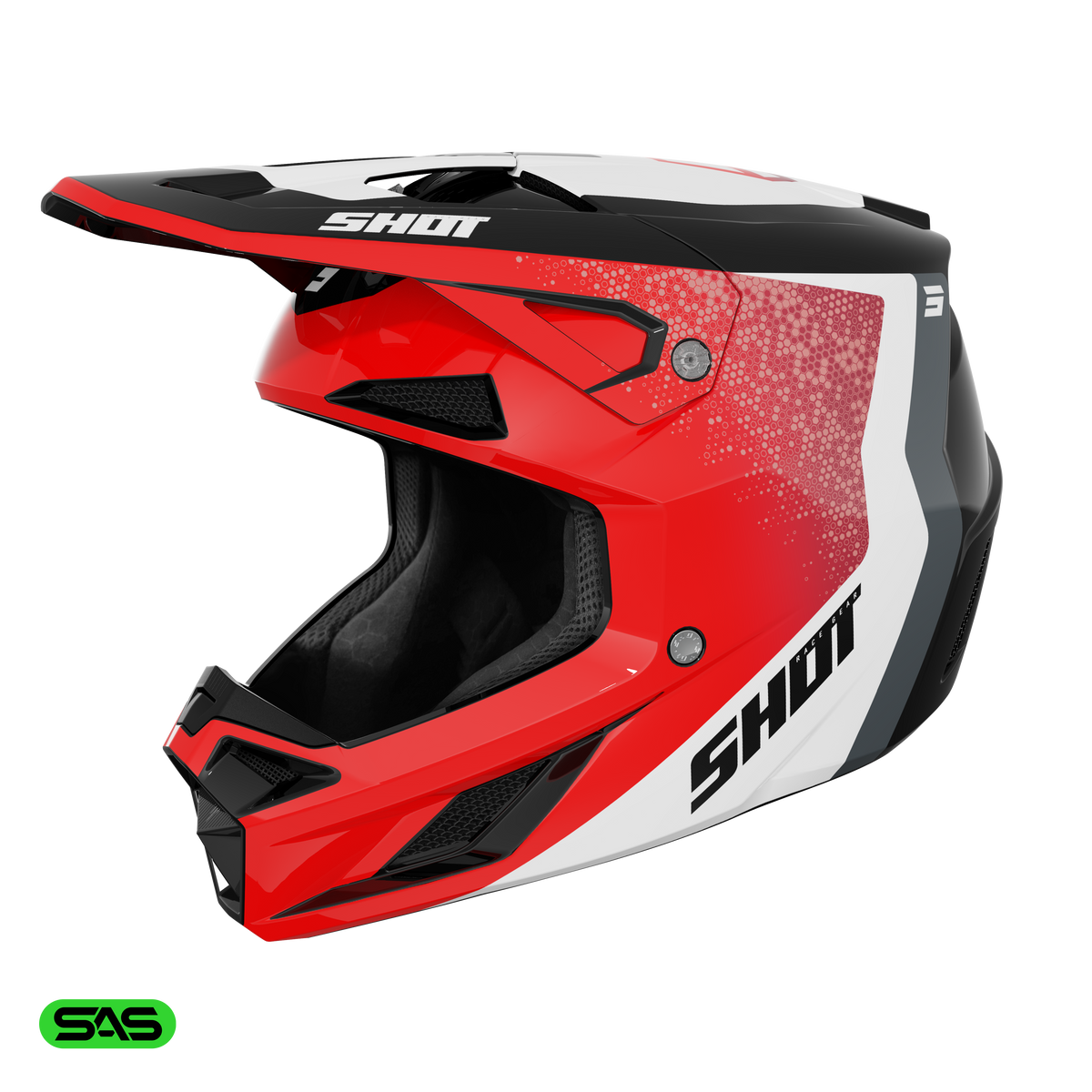 Shot Speed Hybrid red glossy bukósisak