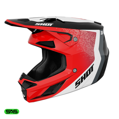 Shot Speed Hybrid red glossy bukósisak