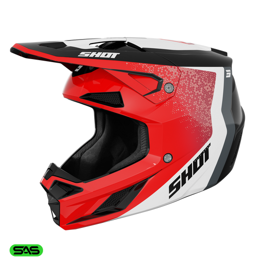 Shot Speed Hybrid red glossy bukósisak