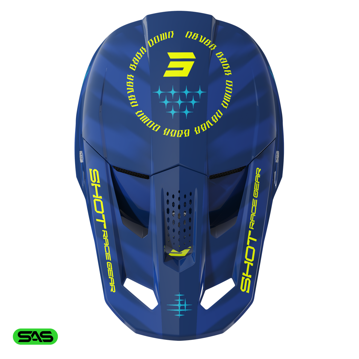 Shot Speed Tiger blue glossy bukósisak