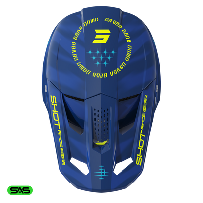 Shot Speed Tiger blue glossy bukósisak