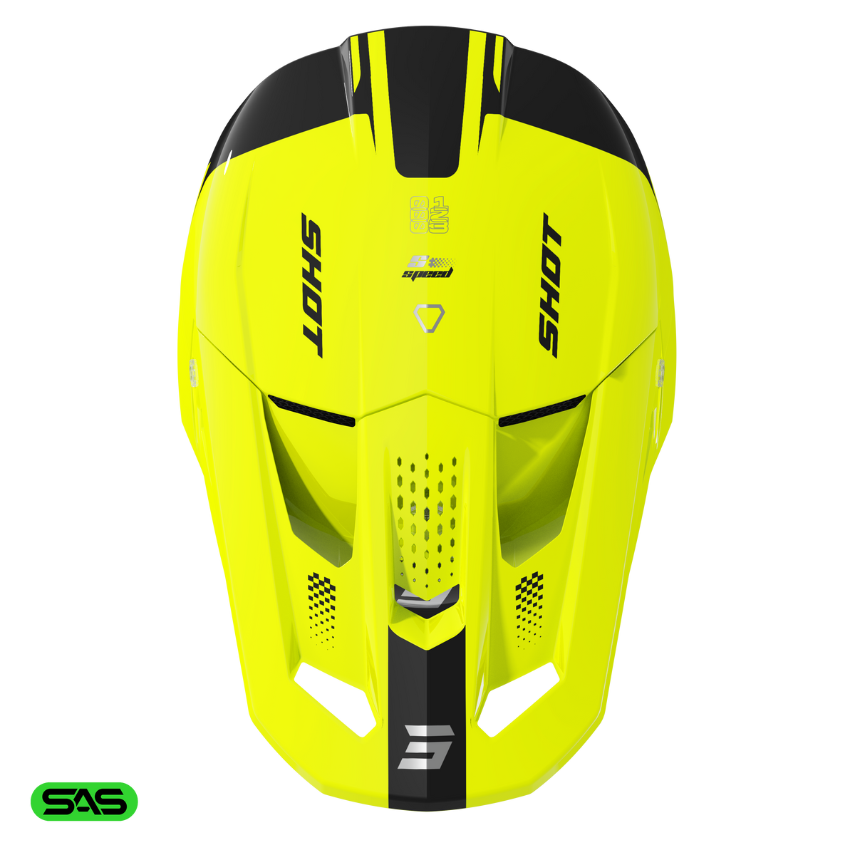 Shot Speed Kid S neon yellow glossy bukósisak gyerek méret