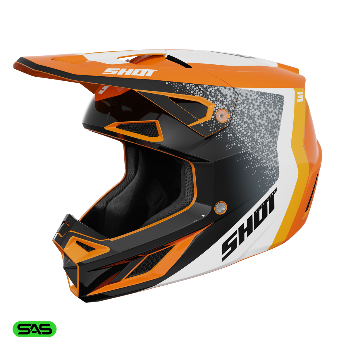 Shot Speed Hybrid orange glossy bukósisak