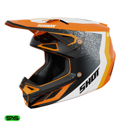 Shot Speed Hybrid orange glossy bukósisak