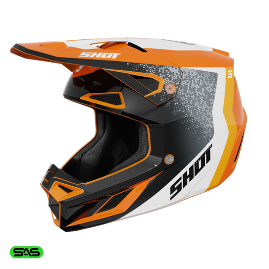 Shot Speed Hybrid orange glossy bukósisak