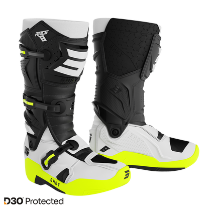Shot Race 8 Black/white/neon yellow cross csizma