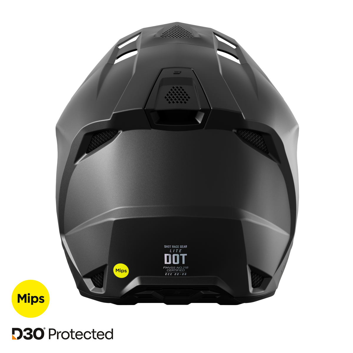 Shot Lite Solid black matt bukósisak