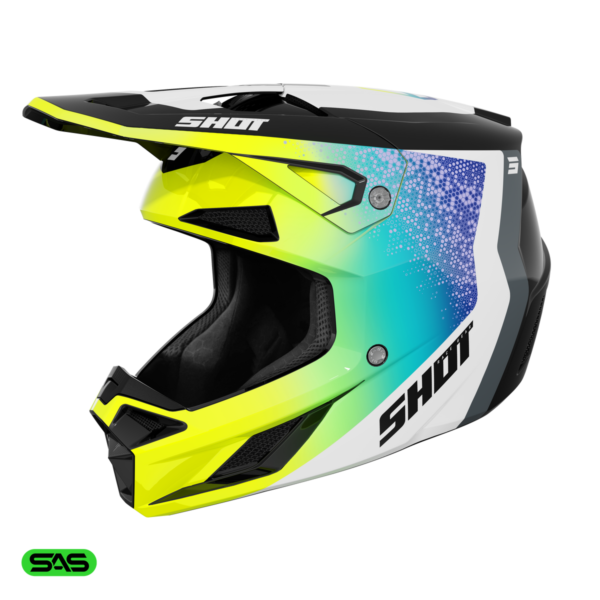 Shot Speed Hybrid neon yellow glossy bukósisak