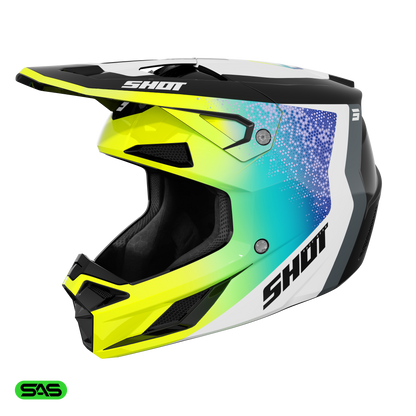 Shot Speed Hybrid neon yellow glossy bukósisak
