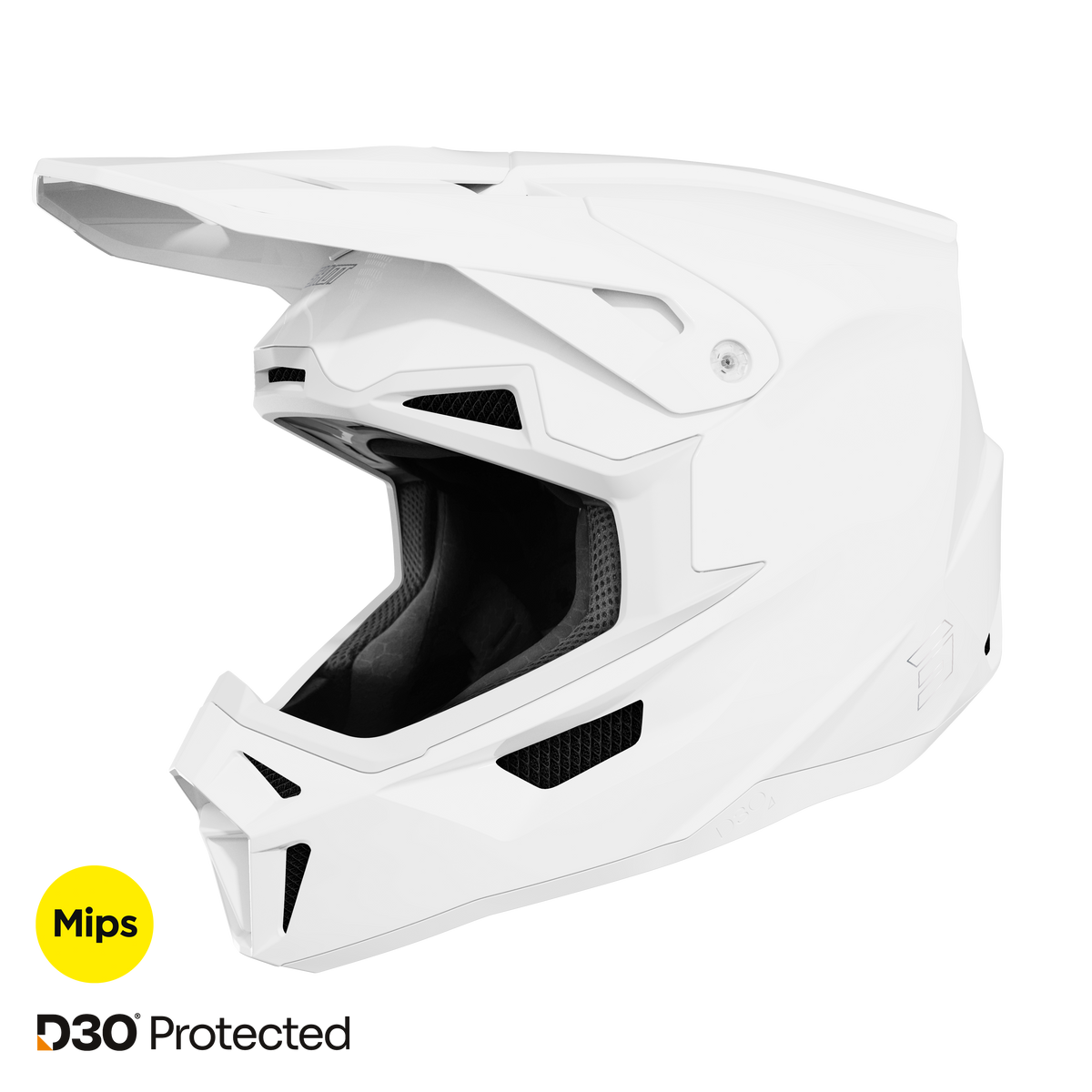 Shot Lite Solid white glossy bukósisak