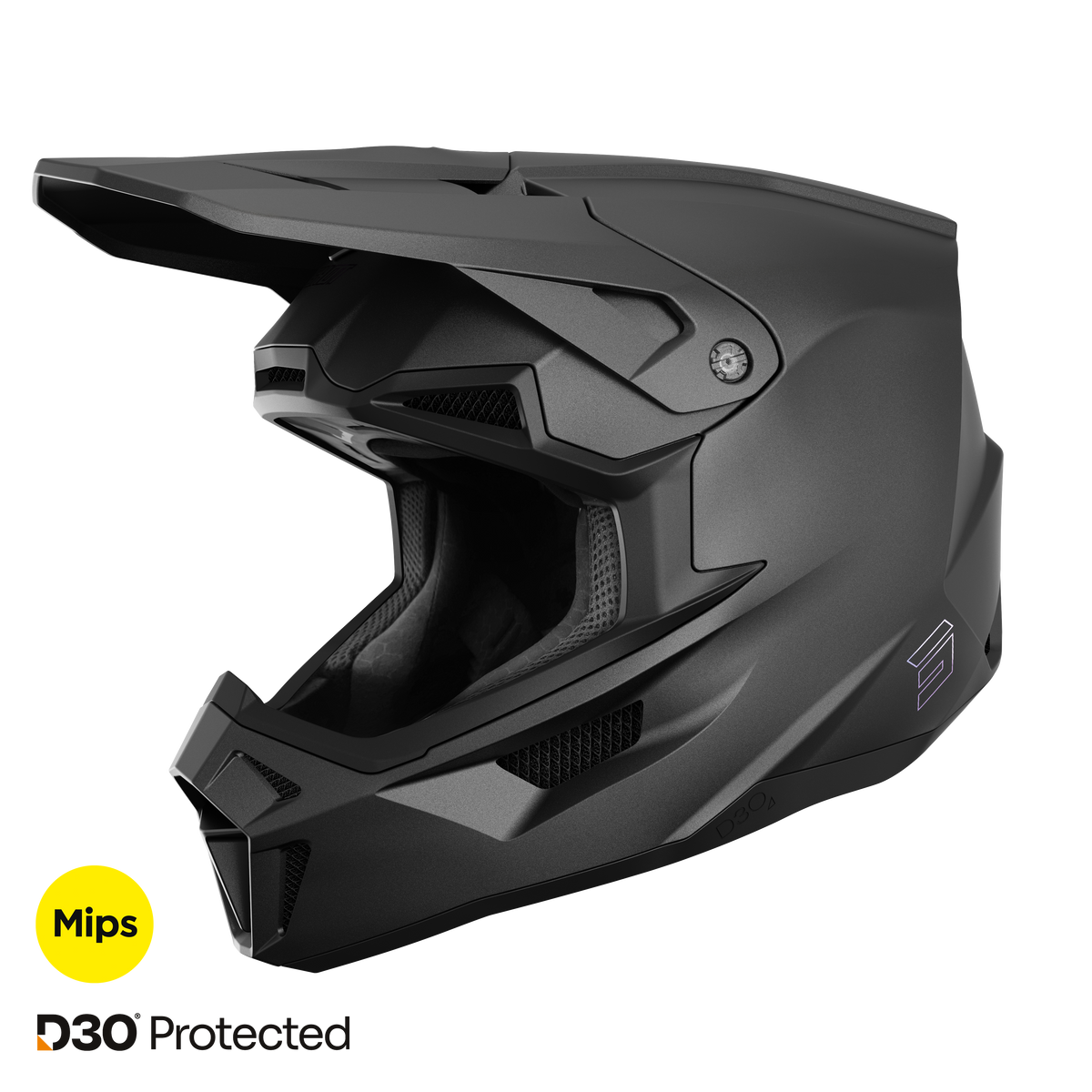 Shot Lite Solid black matt bukósisak