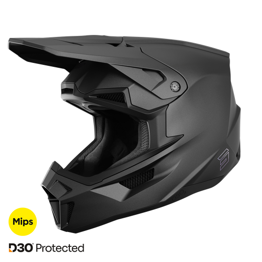 Shot Lite Solid black matt bukósisak