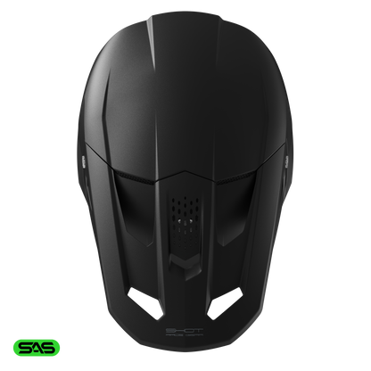 Shot Speed Kid Solid black matt bukósisak gyerek méret
